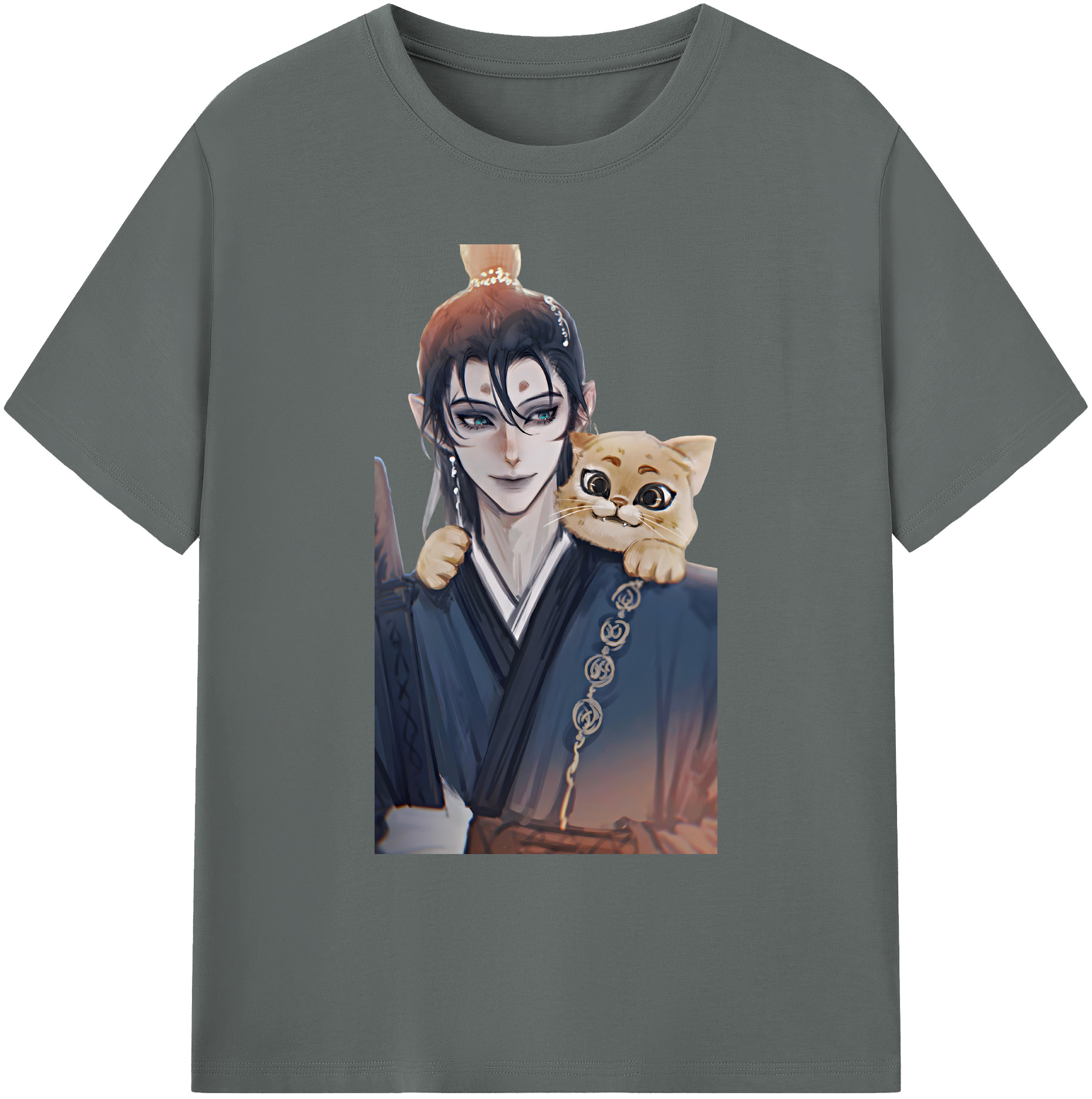 （画像用） Ne Zha 2 ナタ 魔童の大暴れ 綿100％ メンズ半袖Tシャツ｜肌触りやわらか＆通気性